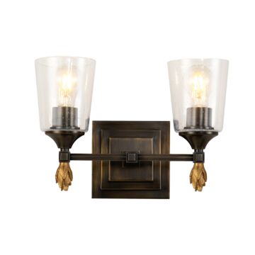 Vetiver 2-Light Bathroom Vanity Light in Dark Bronze