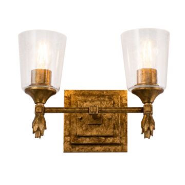 Vetiver 2-Light Bathroom Vanity Light in Gold Leaf