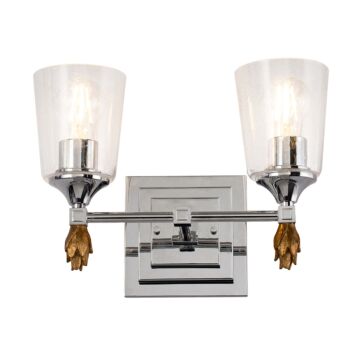 Vetiver 2-Light Bathroom Vanity Light in Polished Chrome