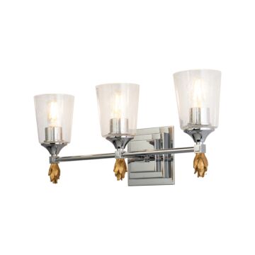 Vetiver 3-Light Bathroom Vanity Light in Polished Chrome