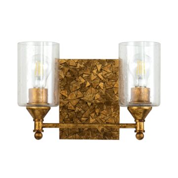 Mosaic 2-Light Bathroom Vanity Light in Gold