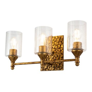 Mosaic 3-Light Bathroom Vanity Light in Gold