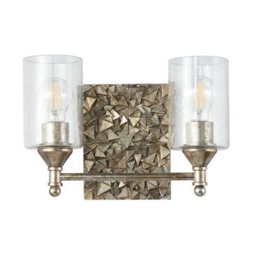 Mosaic 2-Light Bathroom Vanity Light in Silver