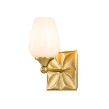 Epsilon 1-Light Wall Sconce in Aged Brass
