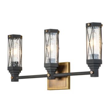 Abbey 3-Light Bathroom Vanity Light in Weather Zinc+ ATB