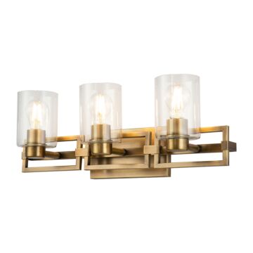 Estes 3-Light Bathroom Vanity Light in Antique Brass