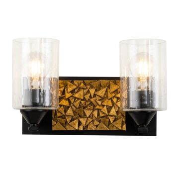 Bocage 2-Light Bathroom Vanity Light in Matte Black