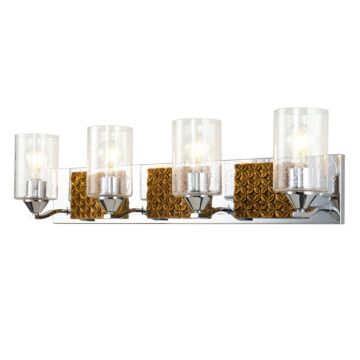 Arcadia 4-Light Bathroom Vanity Light in Polished Chrome