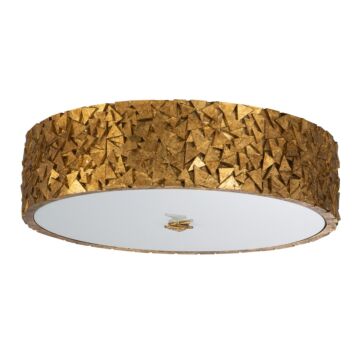Mosaic 3-Light Flush Mount in Gold
