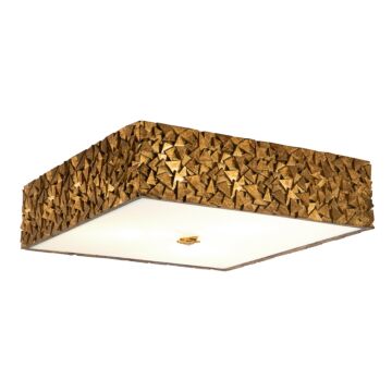 Mosaic 3-Light Flush Mount in Gold