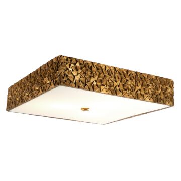 Mosaic 4-Light Flush Mount in Gold