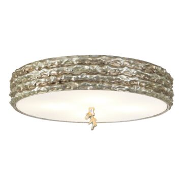 Trellis 4-Light Flush Mount in Silver Leaf