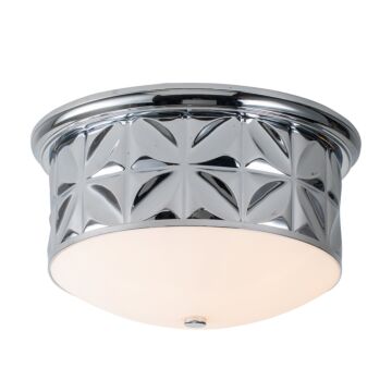 Epsilon 3-Light Flush Mount in Polished Chrome