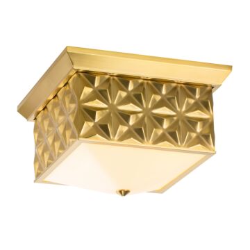 Alpha 4-Light Flush Mount in Aged Brass