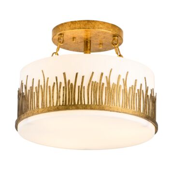 Sawgrass 3-Light Semi-Flush Mount in Gold