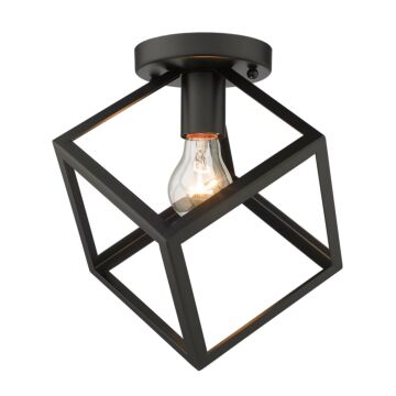 Cassio BLK One Light Flush Mount in Matte Black by Golden