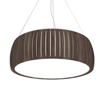 Barrel 3-Light Pendant in American Walnut