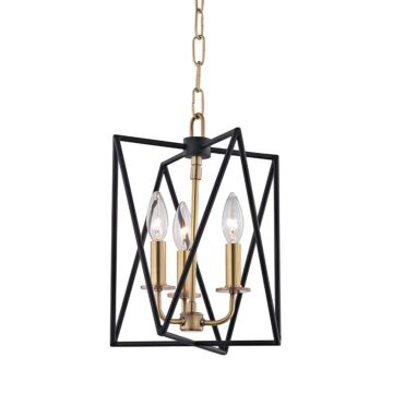 Laszlo Three Light Pendant in Aged Brass by Hudson Valley