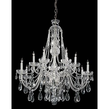 Traditional Crystal 12 Light Chandelier in Polished Chrome by Crystorama