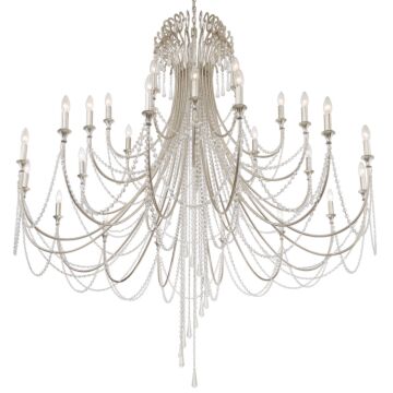 Arcadia 28 Light Chandelier in Antique Silver by Crystorama