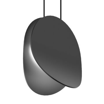 Malibu Discs LED Pendant in Satin Black by Sonneman