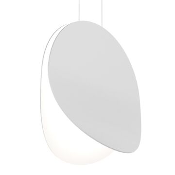 Malibu Discs LED Pendant in Satin White by Sonneman