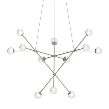 Proton LED Pendant in Satin Nickel by Sonneman