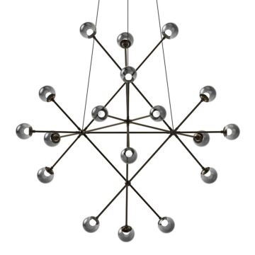 Proton LED Pendant in Polished Black Nickel by Sonneman