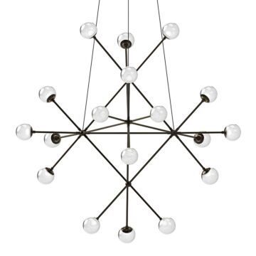 Proton LED Pendant in Polished Black Nickel by Sonneman