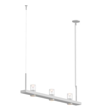 Intervals LED Pendant in Satin White by Sonneman