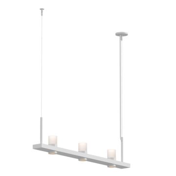 Intervals LED Pendant in Satin White by Sonneman