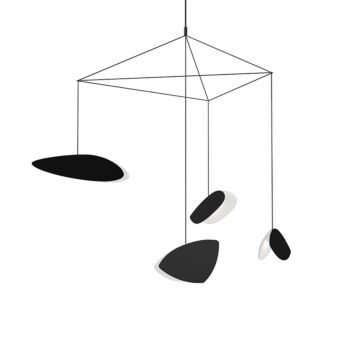 Papillons LED Pendant in Satin Black by Sonneman
