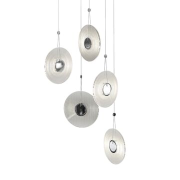 Meclisse LED Pendant in Polished Chrome by Sonneman