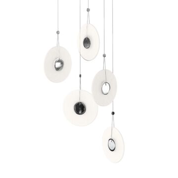 Meclisse LED Pendant in Polished Chrome by Sonneman