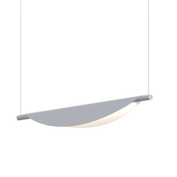 Tela LED Pendant in Dove Gray by Sonneman