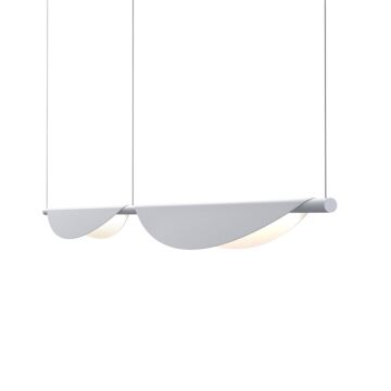 Tela LED Pendant in Dove Gray by Sonneman