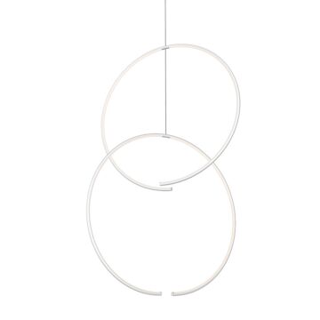 Torc LED Pendant in Satin White by Sonneman