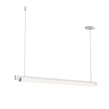 Keel LED Pendant in Satin White by Sonneman