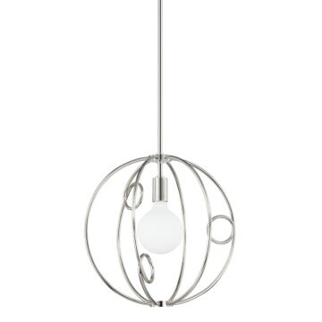 Alanis Pendant in Polished Nickel by Mitzi