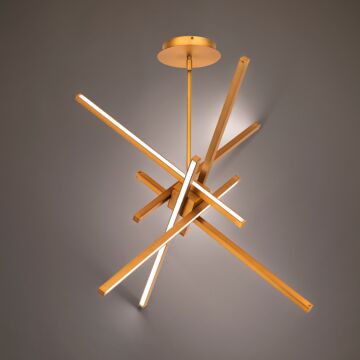 Parallax LED Pendant in Aged Brass by W.A.C. Lighting