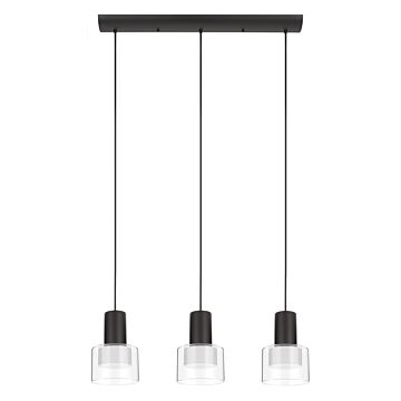 Molineros LED Linear Pendant in Black by Eglo USA