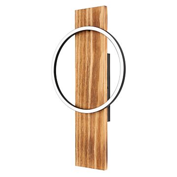 Boyal 1-Light LED Wall Mount in Brushed Pine Wood