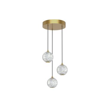 Marni LED Pendant in Natural Brass by Alora