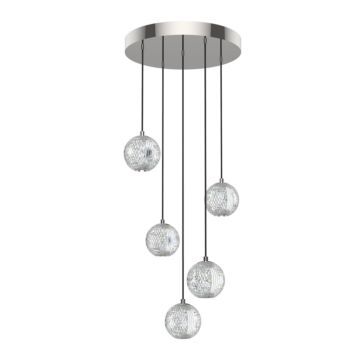 Marni LED Pendant in Polished Nickel by Alora