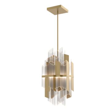 Rowland LED Pendant in Titanium Gold by Alora