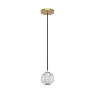 Marni LED Pendant in Natural Brass by Alora