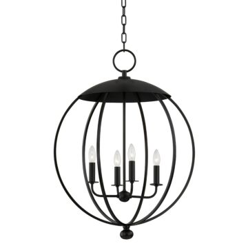 Wesley  Lantern in Aged Iron by Hudson Valley