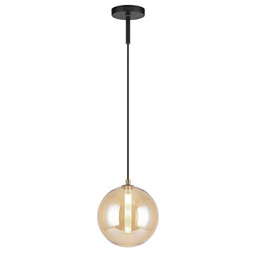 Magma LED Pendant in Amber by Matteo Lighting