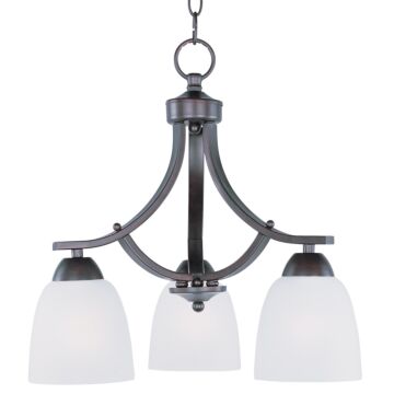 Axis Three Light Chandelier in Oil Rubbed Bronze by Maxim