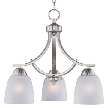 Axis Three Light Chandelier in Satin Nickel by Maxim